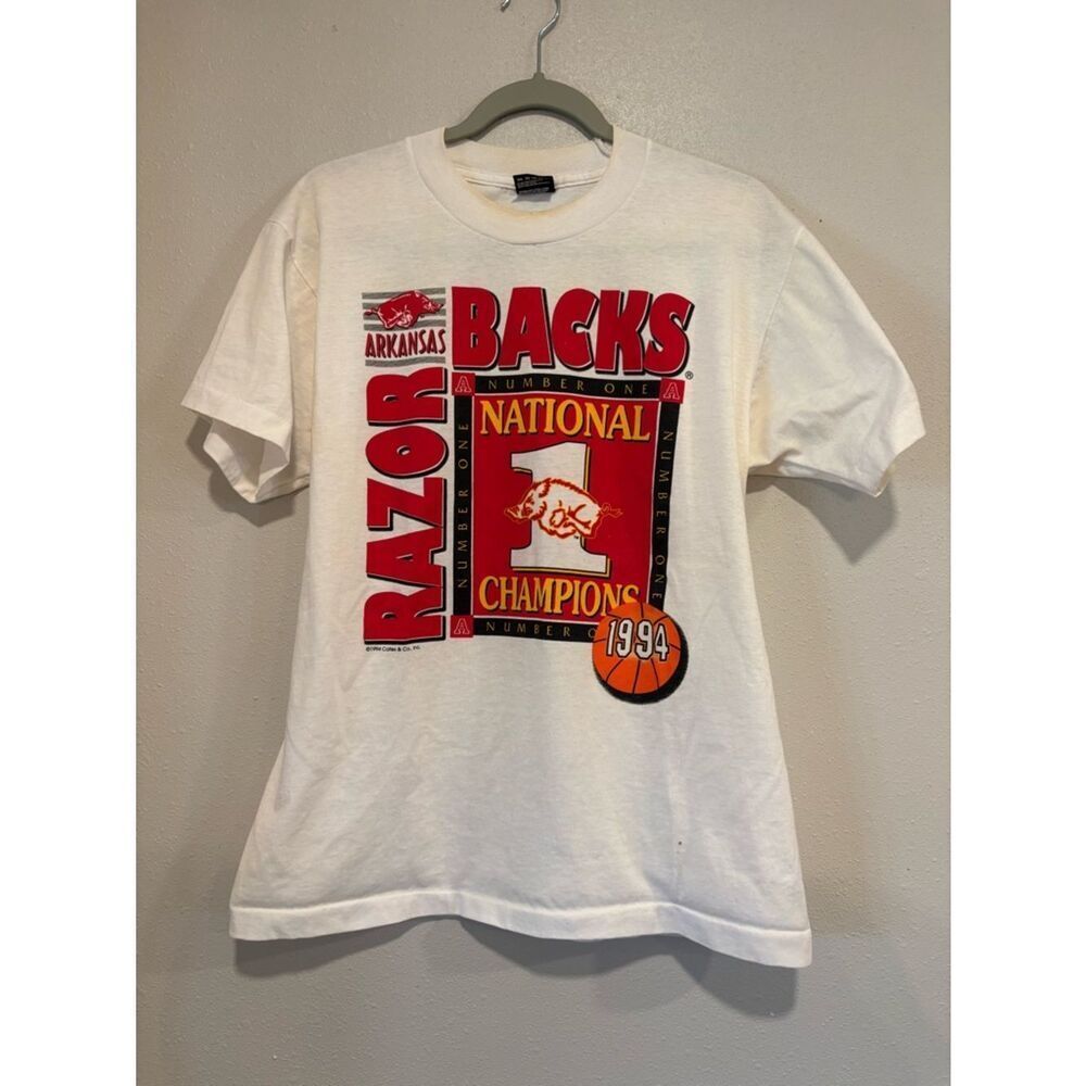 Vintage 1994 Arkansas Razorbacks National Champions Single Stitch USA Large